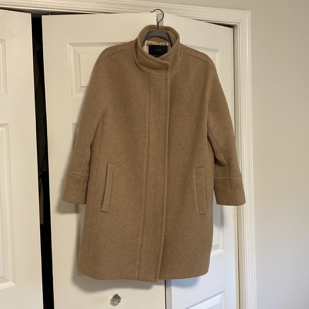 J Crew Cocoon Coat in Beige (Size 12)
